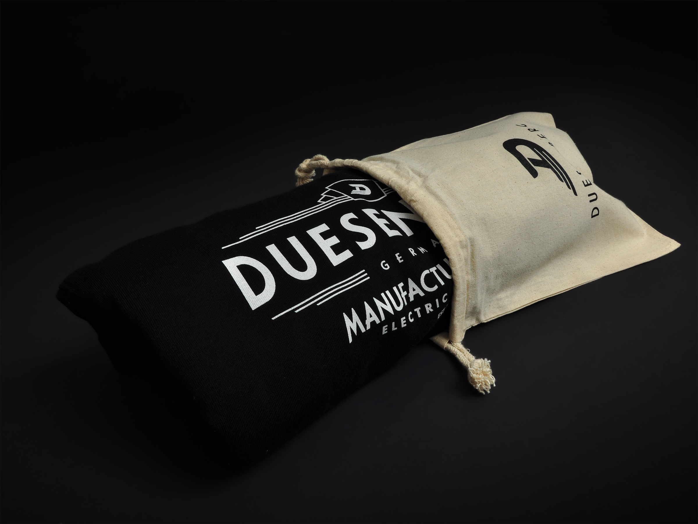 Duesenberg Hoodie "Manufacturing Co." Black (unisex)